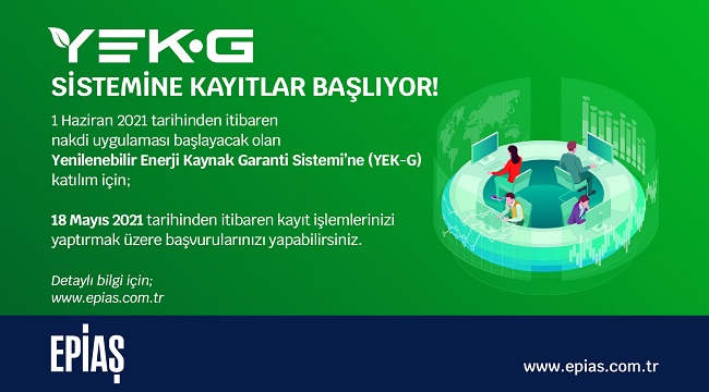YEK-G Sistemine Kayıtlar - 18 Mayıs itibariyle...