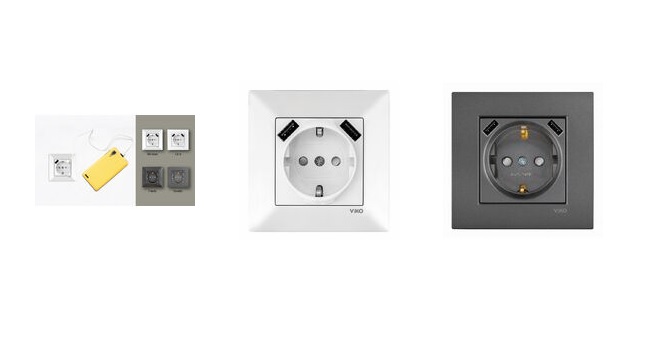 USB'li topraklı prizle - Cep telefonu ve tabletler adaptör kullanılmadan şarj...