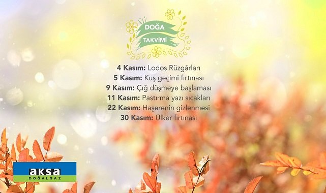 Kasım Ayı Doğa Takvimi - Aksa Doğalgaz...