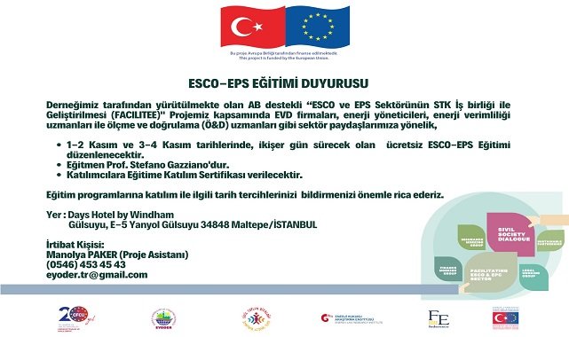 Ücretsiz ENERJİ eğitimi - EYODER!