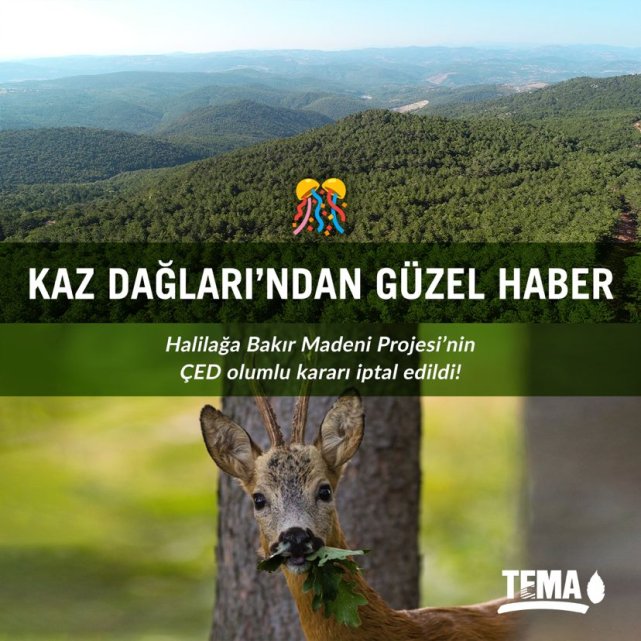 TEMA Vakfı - Kaz Dağları ile ilgili önemli Mahkeme Kararı!