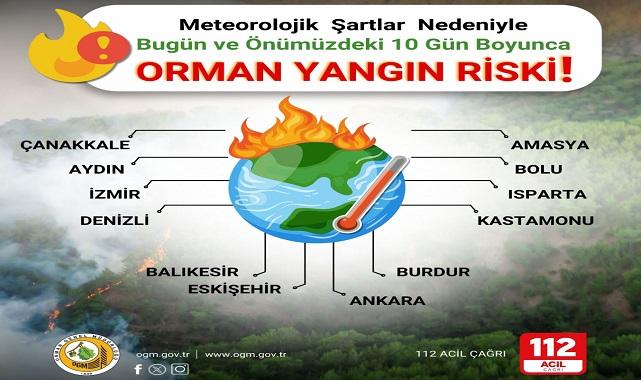 12 il için ''10 gün boyunca'' YANGIN riski uyarısı yaptı - OGM