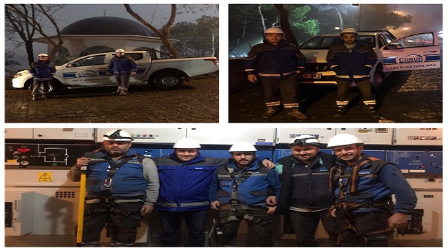 Elektrik şirketleri yılbaşı çalışması görüntüleri (FOTO HABER)