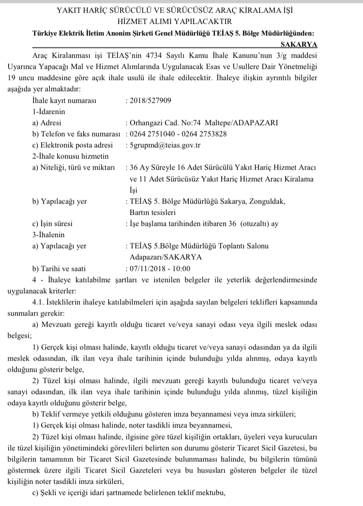 Sürücülü-sürücüsüz araç kiralayacak