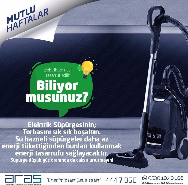 Elektrik süpürgesi için buna dikkat