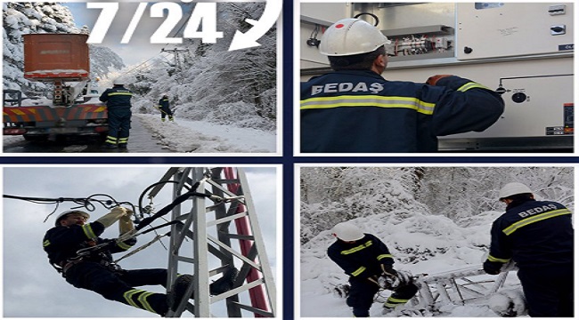 Elektrik şirketleri yılbaşı çalışması görüntüleri (FOTO HABER)