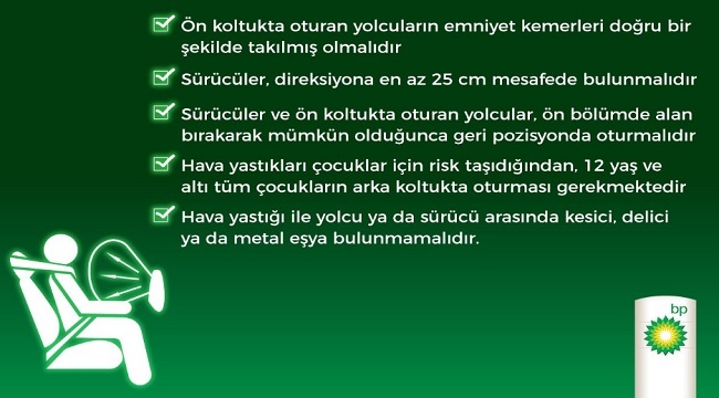 Hava yastığından en yüksek koruma için bunlara dikkat