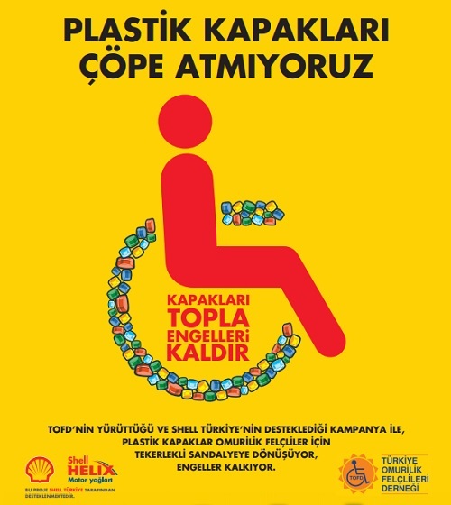 Shell Madeni Yağlar: Topladığı plastik kapaklarla engelleri kaldırıyor