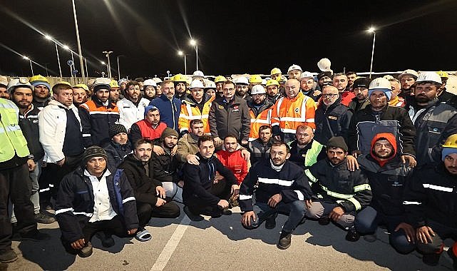 Madencileri ziyaret etti!