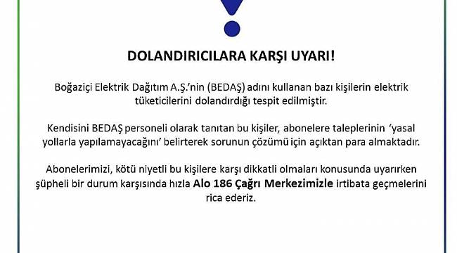 Elektrik dolandırıcılarına dikkat