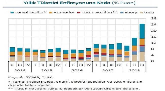 Merkez Bankası: Yıllık Enerji Enflasyonu  yüzde 27,03
