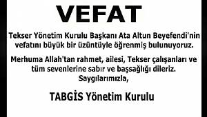 TABGİS Taziye yayınladı