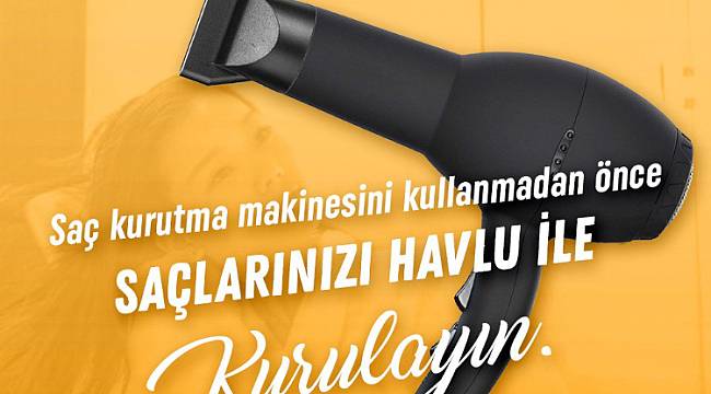 Saçlarınızı öne havluyla kurutun: ELEKTRİK TASARRUFU İÇİN