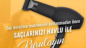 Saçlarınızı öne havluyla kurutun: ELEKTRİK TASARRUFU İÇİN