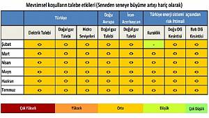 Şubat ve Mart'ta Doğalgaz-Elektrik talebi: Orta seviye