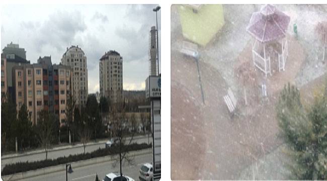 Ankara Foto Haber: Bir tarafında açık hava, diğer tarafında kar