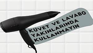 Elektrikle çalışan aletleri lavabo ya da küvet yakınında kullanmayın