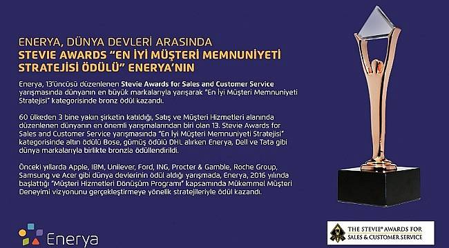 Enerya Enerji &#039;En İyi Müşteri Memnuniyeti Stratejisi Ödülü&#039; aldı