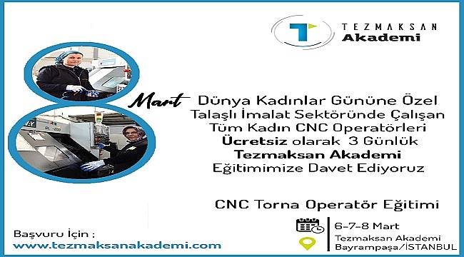 Kadınları ücretsiz 3 günlük kursa davet ediyor