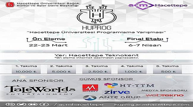 TOGED’in Desteklediği Programlama Yarışması HUPROG Hacettepe Üniversitesi’nde Başlıyor
