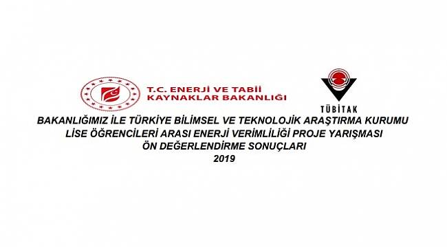 &#039;Enerji Verimliliği Proje Yarışması&#039; ön değerlendirme sonuçlarını açıkladı
