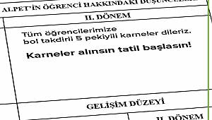 ALPET: Şimdi tatil zamanı