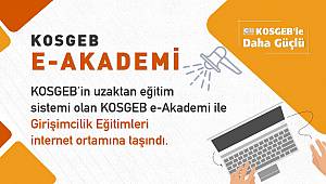 ENERJİ SEKTÖRÜ: KOSGEB internet üzerinden GİRİŞİMCİLİK eğitimi vermeye başladı
