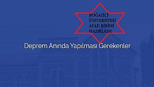 Boğaziçi Üniversitesi: DEPREM ANINDA 'ÇÖK - KAPAN - TUTUN