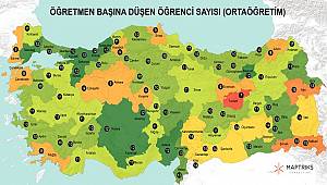 Tunceli'de öğretmen az 'başarı çok': İŞTE TÜRKİYE'NİN EĞİTİM HARİTASI