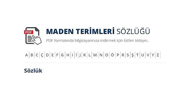 Maden Terimleri Sözlüğü!