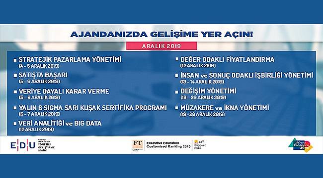 Sabancı Üniversitesi EDU’dan zengin eğitim programı!