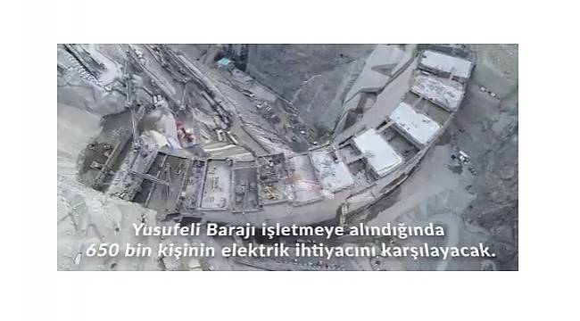 Yusufeli Barajı&#039;nda son &quot;100&#039;lüğe&quot; girildi: DSİ Duyurdu