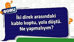 İki direk arasındaki kablo koptu ve yola düştü: Ne yaparsınız?