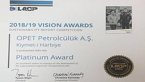 OPET 'Sürdürülebilirlik Raporu' ABD'den 3 ödül aldı!