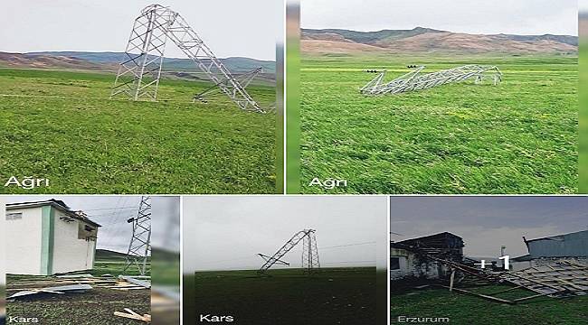 Fırtına Elektrik Direkleri&#039;ni bu hale getirdi!