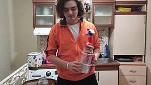 LİSE ÖĞRENCİSİ ÜRETTİ: Çeşme suyundan dezenfektan geliştirdi