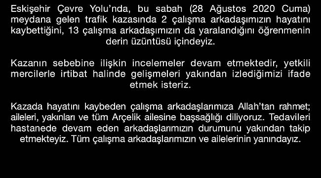 AYGAZ: ‘Başsağlığı dileriz.&#039;