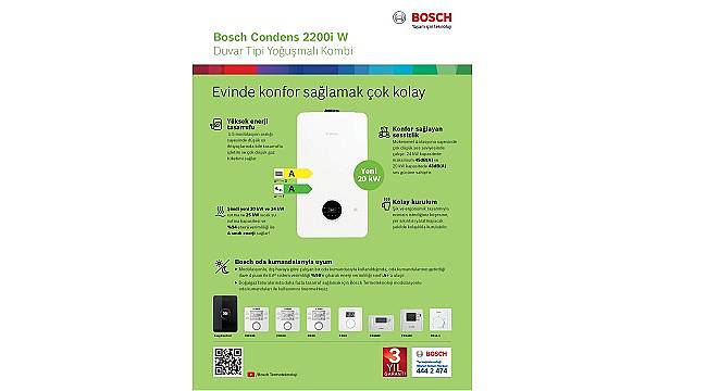Bosch Condens 2200i W yoğuşmalı kombinin...