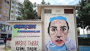 Uludağ Elektrik Dağıtım: Pandemi sürecinin kahramanlarını trafoya resmetti