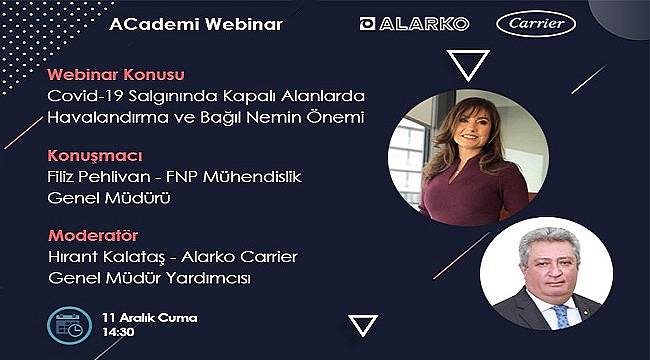 KONU: ‘COVID-19 Salgınında Kapalı Alanlarda Havalandırma ve Bağıl Nemin Önemi’