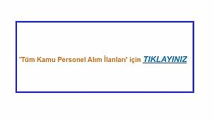GÜNÜN 'Tüm Kamu Personel Alım İlanlarını'