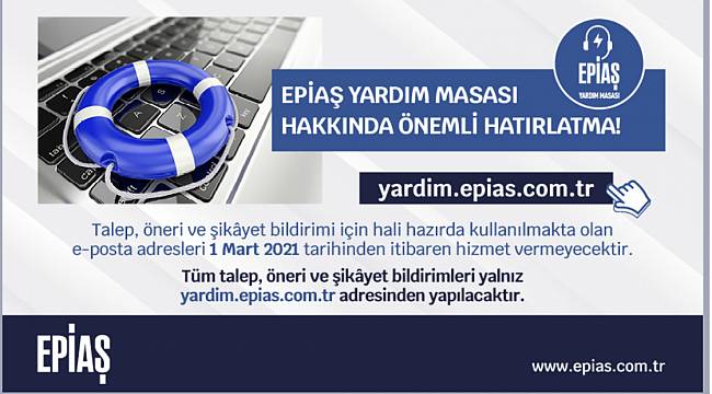 EPİAŞ duyuru yaptı!