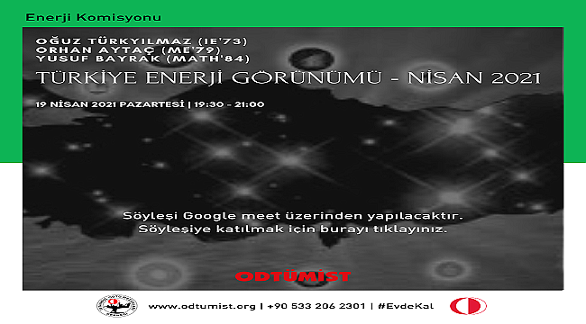 Türkiye Enerji Görünümü Nisan 2021 - ODTÜ Mezunları...