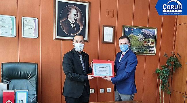 Çoruh EDAŞ&#039;a &#039;Teşekkür Belgesi...&#039;