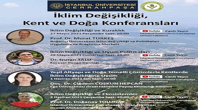 İklim Değişikliği Kent Ve Doğa Konferansları başlıyor - Youtube üzerinden!