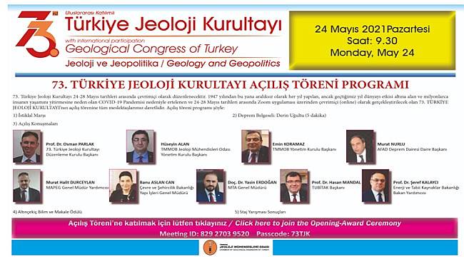 Türkiye Jeoloji Kurultayı - Online!