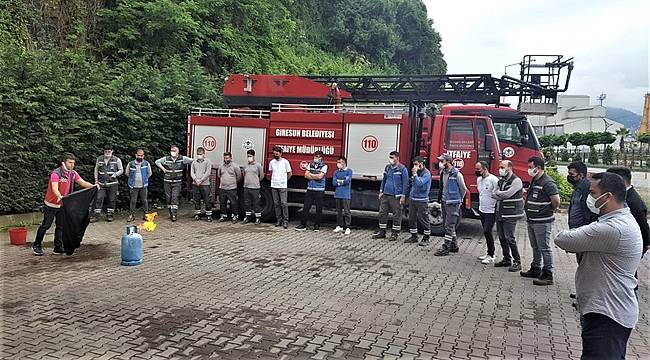 Çoruh EDAŞ çalışanları yangın eğitimi aldı