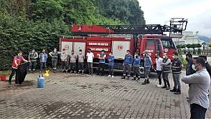 Çoruh EDAŞ çalışanları yangın eğitimi aldı