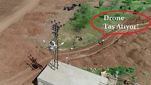 Dron ile kaçak elektrik tespiti: Taş atıyor - VİDEO!