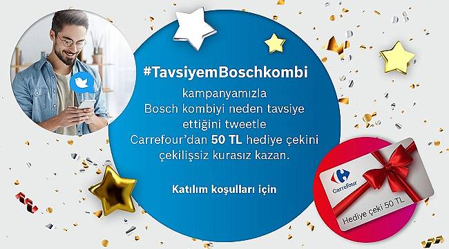 Bosch Termoteknoloji’den Bosch kombi sahiplerine kazandıran kampanya Twitter’da devam ediyor!